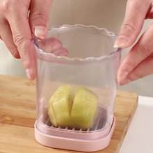 Fruit Slicer Cup Stainless Steel Strawberry Slicer with <b>Push</b> Plate Quickly Making Fruit Vegetable Salad for Kitchen - Product Image 2