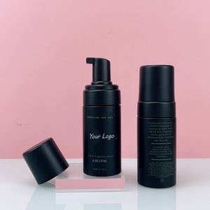 Factory Stock 43mm 100ml 150ml Matte Black Plastic Foam Pump on Foam <b>Bottle</b> Facial Cleanser Eyelashes Shampoo Plastic <b>Bottle</b> - Product Image 3