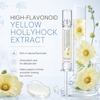 Sérum pour les yeux aux flavonoïdes de rose musquée jaune, marque privée, hydratant, raffermissant, soin des ridules, applicateur seringue 8g, vente en gros