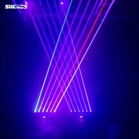 SHEHDS 6 yeux 3 en 1 tête mobile laser pleine couleur 6x500mW lumière RGB disco DMX512 DJ laser contrôle DMX projecteur de scène