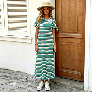 floral embroidered dress green The Andrea Shirtdress main image 0