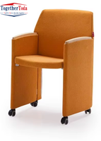 Tissu moderne Loisirs Flexible Pliable Haute Qualité Auditorium École Conférence Imax Cinéma Chaise Église Home Cinéma Chaise