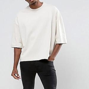 Premium Drop Shoulder Blank Boxy <b>Tshirts</b> Summer Plain Cropped T Shirt Manufacturer High Quality Cotton <b>White</b> Oversized T-Shirt - Product Image 1