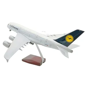 Neuheit cooles Geburtstagsgeschenk LED blinkende 1:160 großes Maß 46 cm A380 Lufthansa Modelle