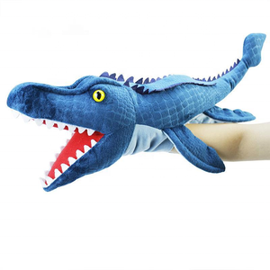 Muñeco de peluche de dinosaurio con boca abierta, juguete de mano de 10,5 pulgadas - Product Image 4