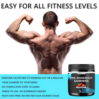 70 hitungan gula bebas rasa Blueberry creine monohidrat Gummies untuk dewasa pre-workout suplemen