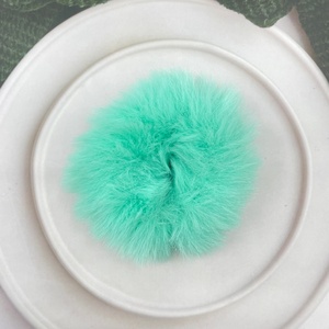 Style doux filles <span class=keywords><strong>cheveux</strong></span> cravates couleur bonbon fausse fourrure chouchou peluche queue de cheval élastique Chic bandeaux - Product Image 4