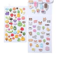 Pegatinas Redondas Autoadhesivas de Burbujas de Dibujos Animados, Personalizadas en 3D, Recompensas para Niños, Decoración DIY, Regalos Personales para Fiestas