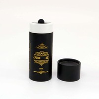 Emballage cosmétique de luxe 1oz 30ml 50ml Bouteille d'huile essentielle noire en verre avec compte-gouttes et boîte en papier