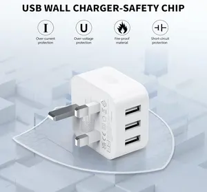 Multi-Port-Reiseadapter Android-Handy-USB Schnellladekopf für Samsung Huawei Xiaomi iPhone Tablet