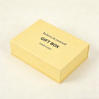 Grande boîte en carton de luxe, logo personnalisé, boîte d'emballage magnétique jaune, boîte d'emballage cadeau recyclable pour perruque