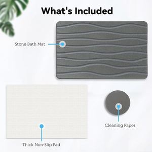 Tapis de bain antidérapant en pierre de diatomée pour salle de bain, résistant à l'eau, pour comptoir de cuisine et douche - Product Image 2
