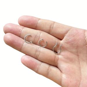 3 unids/set anillos de nariz falsos para mujeres y hombres Clip de acero inoxidable <span class=keywords><strong>en</strong></span> anillos de labios anillo de nariz Piercing joyería - Product Image 5