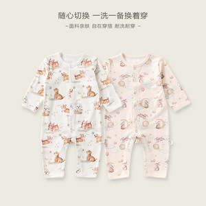 Pagliaccetto autunnale da esterno per bambini e bambine 100% in cotone lavorato a maglia <span class=keywords><strong>con</strong></span> maniche lunghe nuovo modello di abbigliamento per neonati - Product Image 4