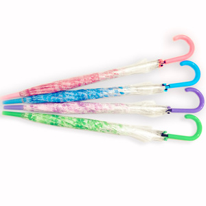 Paraguas de Boda Recto Transparente de 23 Pulgadas y 8 Paneles, con Marco de Fibra de Vidrio y Plástico de Color Personalizado, Promoción al por Mayor - Product Image 1