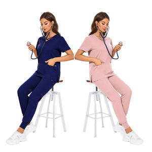 ชุดเครื่องแบบขัดตัวสำหรับโรงพยาบาลชุดเครื่องแบบชุดยูนิฟอร์มผ้ายืดสำหรับผู้หญิงออกแบบได้ตามต้องการ - Product Image 2