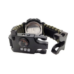 Ultimo orologio da paracadute di sopravvivenza per Sport all'aria aperta, orologio da polso con corda per ombrello impermeabile 7 In 1 - Product Image 3