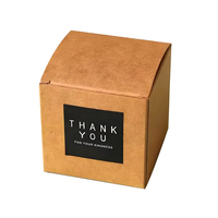 Boîte en papier kraft écologique avec impression flexo, fermeture à languette inversée, pour l'envoi de produits artisanaux