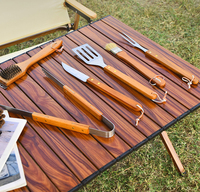 Kit d'accessoires pour barbecue au charbon de bois professionnel, 19 pièces, en acier inoxydable, pour le camping en plein air