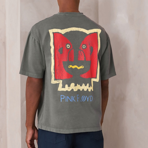 T-shirt vintage personnalisé 240 g/m² Streetwear avec logo personnalisé, col rond, pour hommes, usage quotidien, impression par transfert thermique, grandes tailles, chemise tendance - Product Image 1