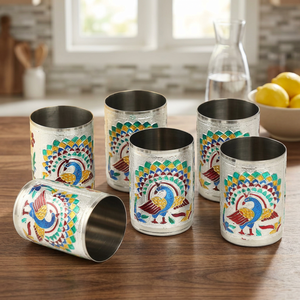Vaso Reutilizable de Acero Inoxidable con Diseño de Pavo Real Oriental para Fiestas, Regalo para Adultos - Product Image 3