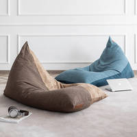 Canapé pouf triangulaire de luxe pour salon, avec housse et rembourrage inclus