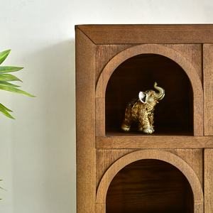 INNOVA Home - Soportes de Almacenamiento Dobles de Madera para Montar en la Pared, Estilo Rústico Clásico para Sala de Estar, Forma Rectangular, Multifuncionales - Product Image 5