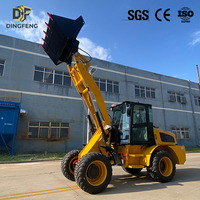 Dingfeng Mini Wheel Loader 4x4 Mesin Diesel Loader Industri Tugas Berat Ketinggian Angkat Tinggi Sistem Quick Hitch Bucket 0.4-0.6m