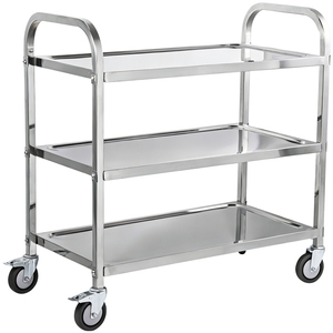 Chariot de <span class=keywords><strong>service</strong></span> robuste à structure démontable avec cadre renforcé, chariot de cuisine d'entrepôt pour usage commercial multi-scènes - Product Image 1