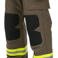 Costume de pompier Standard européen avec DRD Drag Vêtements ignifuges Tissu Nomex Combinaison de feu antistatique