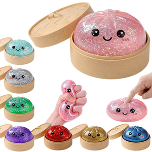 Factory Price Dumplings Steamed Bun Relief Toy Stress Relief Toys Food with Mini Steamer Kit for Favor Party Supplies - Product Image 1