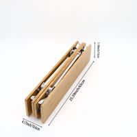 Table de camping pliable en bambou, réglable en hauteur, portable, pour pique-nique et camping en plein air