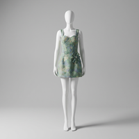 Robe en tissu style aquarelle avec buste et taille ajustés, idéale pour les femmes en été - Faible MOQ 30 pièces