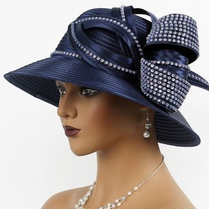 تخفيضات كبيرة جميلة حجر الراين قبعات بيضاء للكنيسة أنيقة امرأة راقية قبعة الكنيسة الزفاف سيناماي ديربي قبعات الكنيسة - Product Image 3