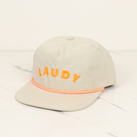 Chapeau de campeur de casquette Snapback de lettre de corde en nylon vierge de 5 panneaux