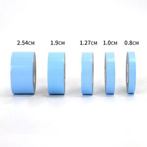 Ruban adhésif double face pour perruques, extensions capillaires, <span class=keywords><strong>colle</strong></span> de renforcement sans couture pour lace front, ruban bleu américain, emballage film Chine - Product Image 1