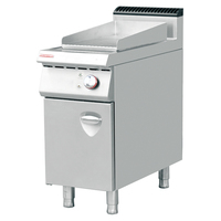 Vevor-plaque de cuisson électrique en acier inoxydable, équipement de cuisine commerciale, fourneau à longue distance, Fiat et rainurage avec armoire
