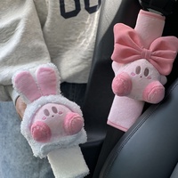 Couvre-ceinture de sécurité Girly rose mignon à 2 points Accessoires d'intérieur de voiture en polyester pour filles