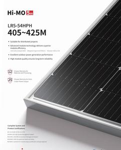 Panneau solaire monocristallin <span class=keywords><strong>LONGi</strong></span> Hi-MO5 LR5-54HPH <span class=keywords><strong>405</strong></span>-425M à demi-cellules 405W 410W 420W 425W - Product Image 2