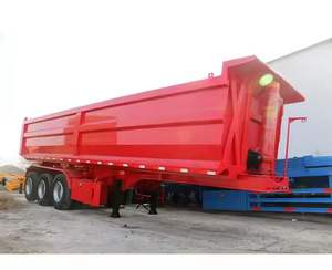 Semi-remorque benne basculante 3 essieux personnalisable de bonne qualité, 30 tonnes, 60 tonnes, à benne arrière, à vendre - Prix promotionnel - Product Image 4