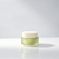 Pot en plastique AS givré, rond, vide, pour crème cosmétique, avec bouchon intérieur en PP, pour crème pour le visage, beurre corporel, 15g, 30g, 50g, 100g
