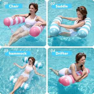 Paquete de 2 hamacas inflables de agua de PVC multiusos salón de piscina para adultos para herramientas y accesorios de piscina - Product Image 2