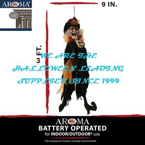 ของตกแต่งปาร์ตี้ฮาโลวีน แม่มดแขวนติดผนังขี่ไม้กวาดเตะขา สำหรับบ้านผีสิง อุปกรณ์ประกอบฉากฮาโลวีน - Product Image 3