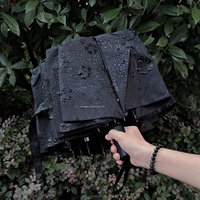 Parapluie pliant triple pour femme, design élégant, extra-large, coupe-vent, épaissi, double usage soleil-pluie