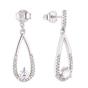 Nouvelle tendance 925 boucles d'oreilles en argent Sterling exquis bijoux fins Zircon boucles d'oreilles pour les femmes - Product Image 1