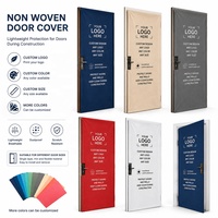 Protège-porte imprimé sur mesure OEM ODM, housse de protection écologique réutilisable en non-tissé pour la construction et la rénovation