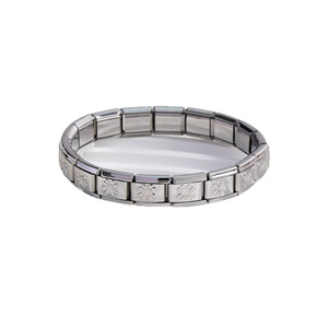 Italian Detachable Elastic Bracelet Flower Pattern Alloy Unisex Jewelry - Product Image 5