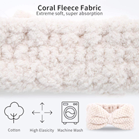 Bandeau doux en crochet avec nœud, bandeau de spa en peluche tricoté à la main pour soins du visage, maquillage, lavage du visage, personnalisable