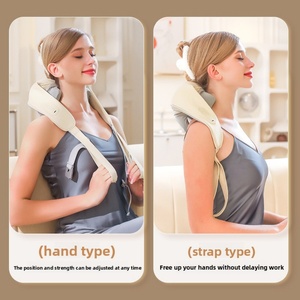 Masajeador de Vértebras Cervicales, Masaje de Hombros y Cuello con Vibración, Compresa Caliente, Almohadilla de Masaje con Infrarrojos de 4 Velocidades, Alimentación por USB - Product Image 3