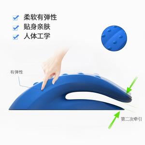 Coussin de soutien lombaire en forme de U, mousse à mémoire de forme orthopédique pour soulager la colonne vertébrale, usage domestique, bleu foncé, gris - Product Image 2